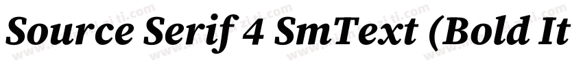 Source Serif 4 SmText (Bold Italic)字体转换